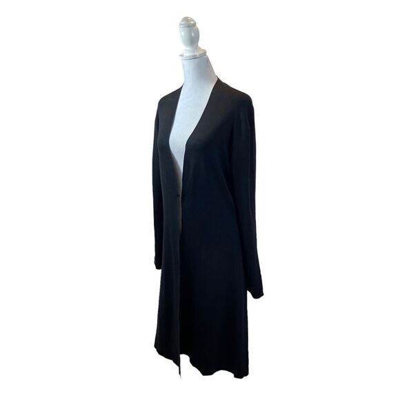 Max Studio Ladies Black Long Silk Blend Sweater Size Large - Picture 1 of 11